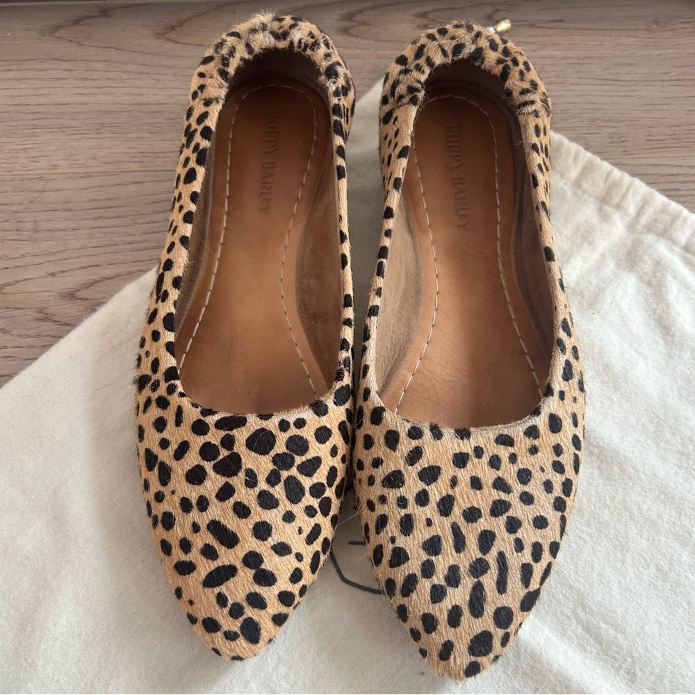 Poppy Barley Size 9 On The Go Ballet Flat Cheetah Print Women Shoes